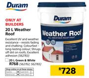 Duram (Green & White) Weather Roof-20Ltr