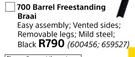 Megamaster 700 Barrel Freestanding Braai