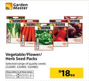 Garden Master Vegetable/Flower/Herb Seed Packs-Each