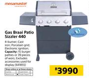 Megamaster Gas Braai Patio Sizzler 440