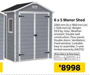 Keter 6 x 5 Manor Shed