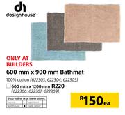 Design House 600mm x 1200mm Bathmat 100% Cotton-Each