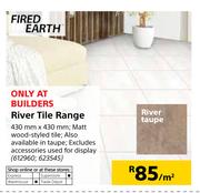 Fired Earth River Tile Range 430mm x 430mm-Per Sqm