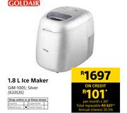 Goldair 1.8Ltr Ice Maker Silver GIM-100S