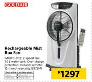 Goldair Rechargeable Mist Box Fan