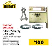 Builders 6 Lever Security Gate Lock