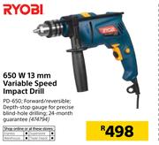 Ryobi 650W 13mm Variable Speed Impact Drill