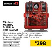 Blacksmith 65 Piece Masonry Drill Bit & Hole Saw Set