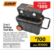 Grip 2 in 1 deals rolling tool box