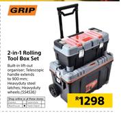 Grip 2 In 1 Rolling Tool Box Set