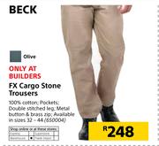 Beck FX Cargo Stone Trousers