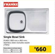 Franke Single Bowl Sink