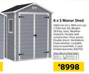 Keter 6 x 5 Manor Shed