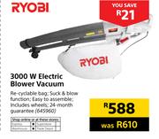 Ryobi 3000W Electric Blower Vacuum