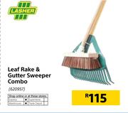 Lasher Leaf Rake & Gutter Sweeper Combo