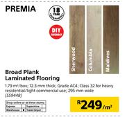 Premia Broad Plank Laminated Flooring-Per Sqm