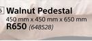 Designhouse Walnut Pedestal 450mmX450mmX650mm