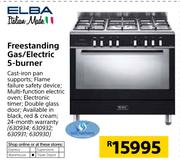 Elba Freestanding Gas/Electric 5 Burner