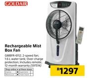 Goldair Rechargeable Mist Box Fan