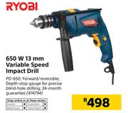 Ryobi 650W 13mm Variable Speed Impact Drill