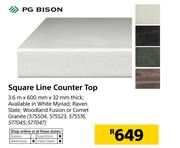 PG Bison Square Line Counter Top