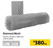 Diamond Mesh (1.8mm, 75mm x 1200mm x 30m)-Each