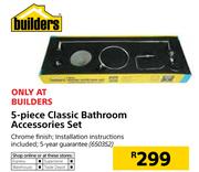 Builders 5-Piece Classic Bathroom Accessories Set