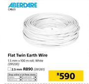 Aberdare 2.5mm Flat Twin Earth Wire
