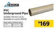 Marley PVC Underground Pipe