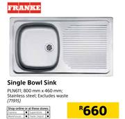 Franke Single Bowl Sink