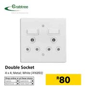 2Crabtree Double Socket