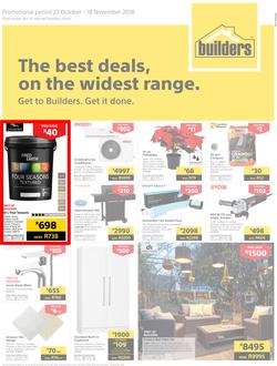 Builders Western Cape : The Best Deals On The Widest Range (23 Oct - 18 Nov 2018), page 1