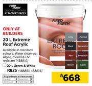 Fired Earth Extreme Roof Acrylic-20Ltr