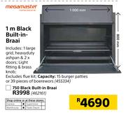 Megamaster 750 Black Built In Braai