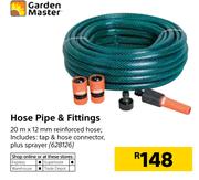 Garden Master Hose Pipe & Fittings 20mX12mm