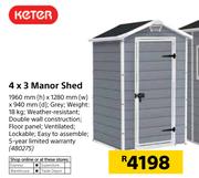 Keter 4X3 Manor Shed