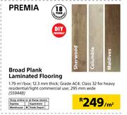 Premia Broad Plank Laminated Flooring-Per Sqm