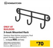 Home & Kitchen 3-Hook Mounted Rack