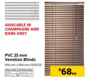 PVC 25mm Venetian Blinds (470mm x 900mm)-Each