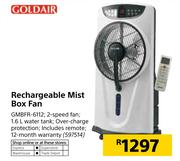 Goldair Rechargeable Mist Box Fan GMBFR-6112