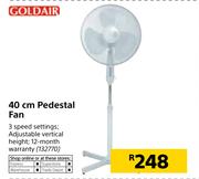 Goldair 40cm Pedestal Fan
