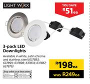 Special Light Worx 3 Pack LED Downlights Each m.guzzle .za