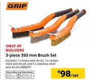 Grip 3 Piece 350mm Brush Set-Per Set