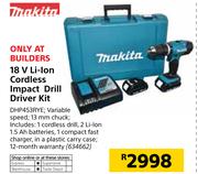 Makita 18V Li-Ion Cordless Impact Drill Driver Kit