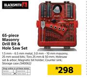 Black & Smith 65 Piece Masonry Drill Bit & Hole Saw Set