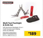 Mastercraft Multi Tool Flashlight & Knife Set