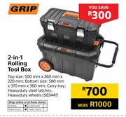 Grip 2 In 1 Rolling Tool Box