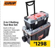 Grip 2 In 1 Rolling Tool Box Set