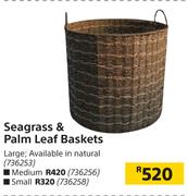 Seagrass & Palm Leaf Baskets (Medium)