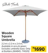Wooden Square Umbrella